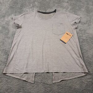 Outdoor Research Chain Reaction Tee T-Shirt Womens M Gray Open Back Hiking NEW